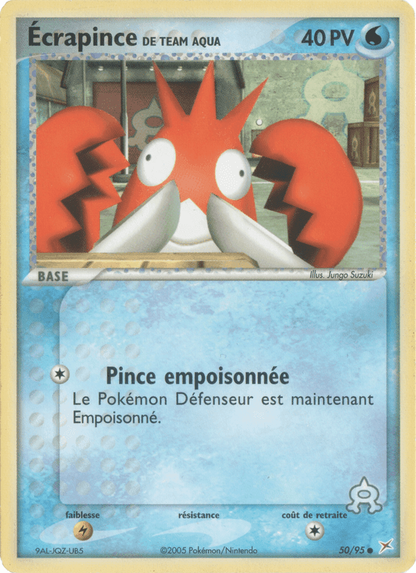 Écrapince de Team Aqua, carta 50 di EX Team Magma vs Team Aqua