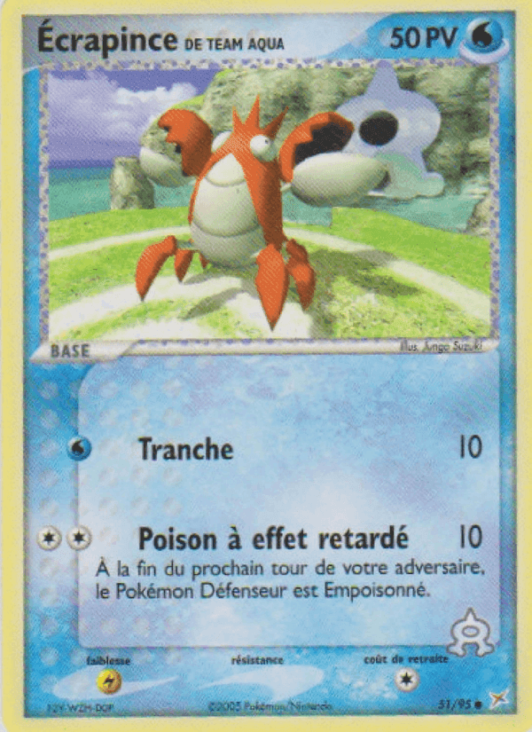 Écrapince de Team Aqua, carte 51 de EX Team Magma vs Team Aqua