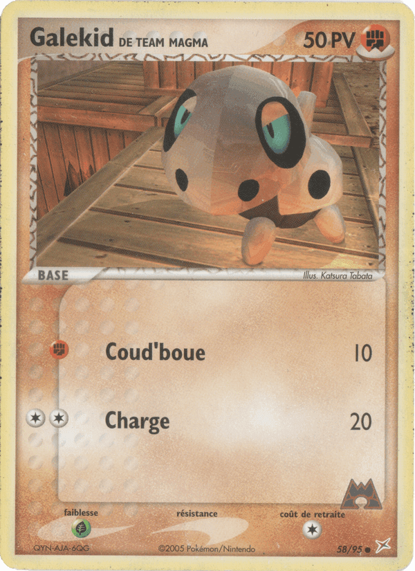 Galekid de Team Magma, carta 58 de EX Team Magma vs Team Aqua