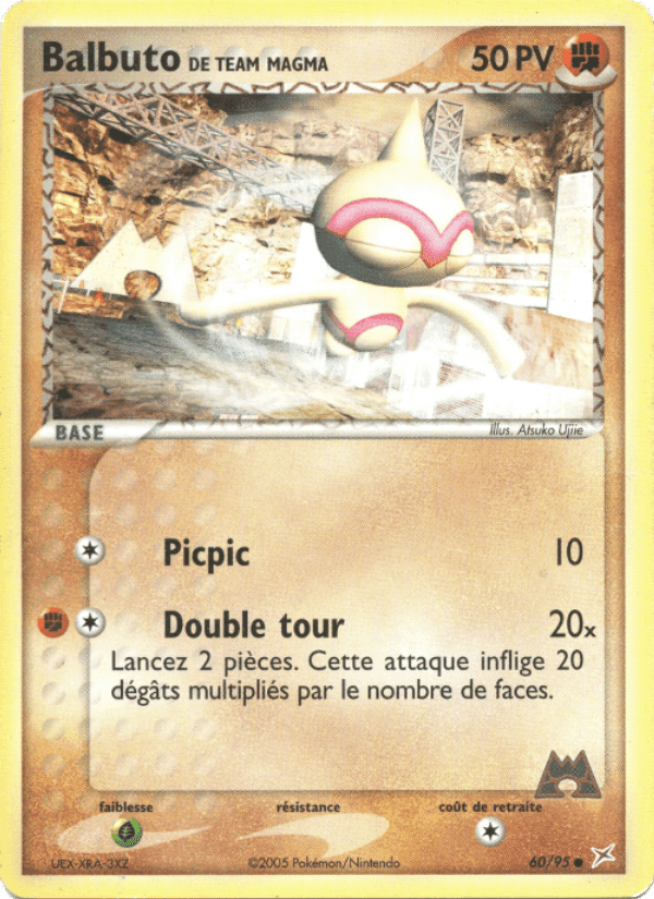 Balbuto de Team Magma, carte 60 de EX Team Magma vs Team Aqua