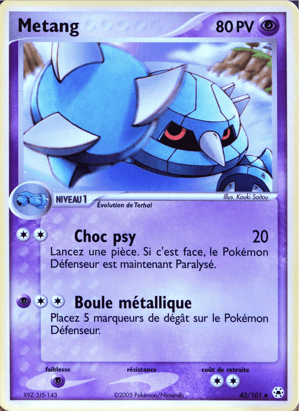 Métang, carte 43 de EX Légendes Oubliées