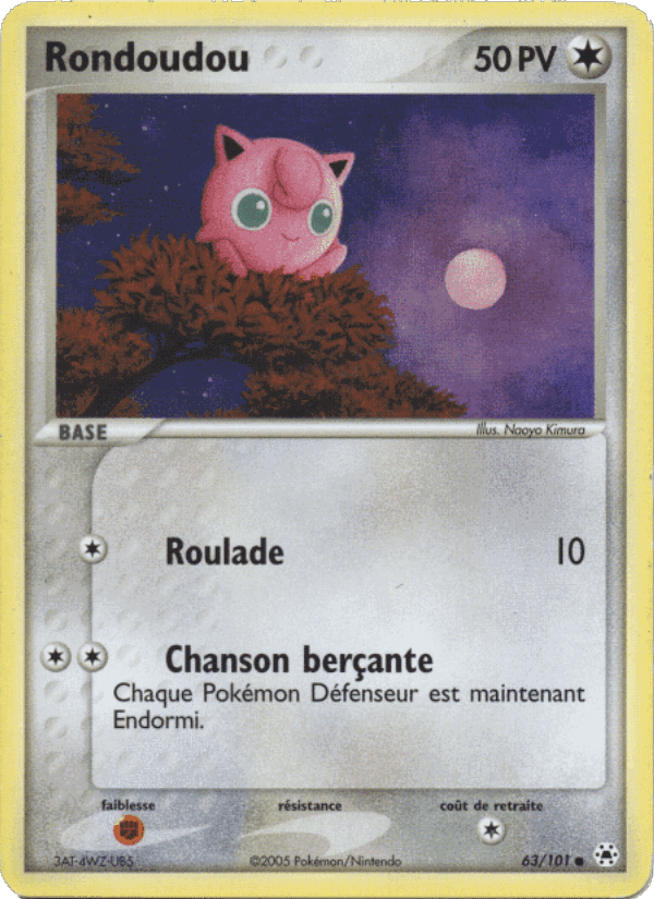 Rondoudou, carte 63 de EX Légendes Oubliées