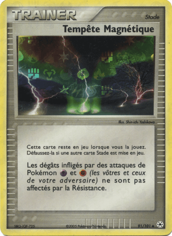 Tempête Magnétique, card 91 from EX Légendes Oubliées