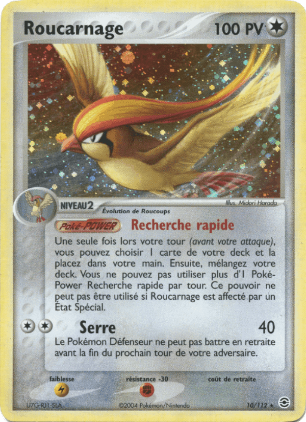 Roucarnage, carte 10 de EX Rouge Feu & Vert Feuille