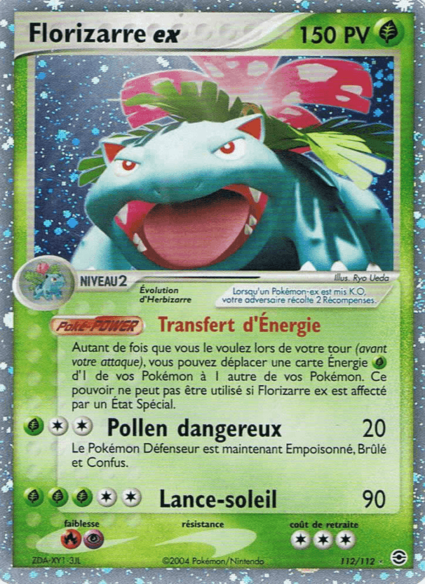 Florizarre ex, card 112 from EX Rouge Feu & Vert Feuille