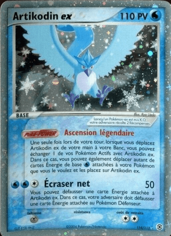 Artikodin ex, card 114 from EX Rouge Feu & Vert Feuille
