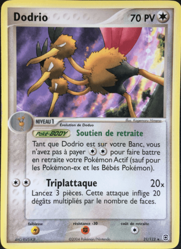 Dodrio, carte 21 de EX Rouge Feu & Vert Feuille