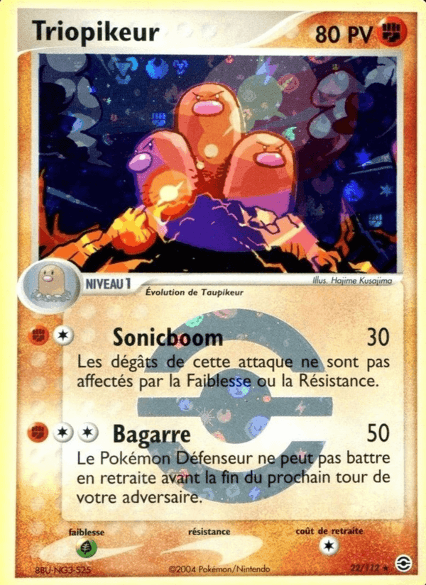Triopikeur, carta 22 di EX Rouge Feu & Vert Feuille