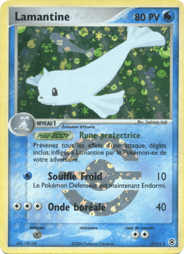 Lamantine, carte 3 de EX Rouge Feu & Vert Feuille