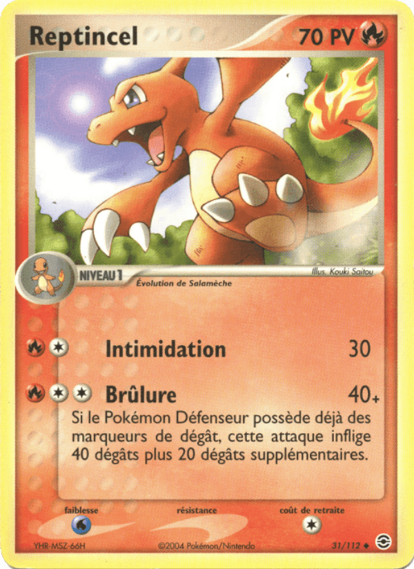 Reptincel, carta 31 di EX Rouge Feu & Vert Feuille