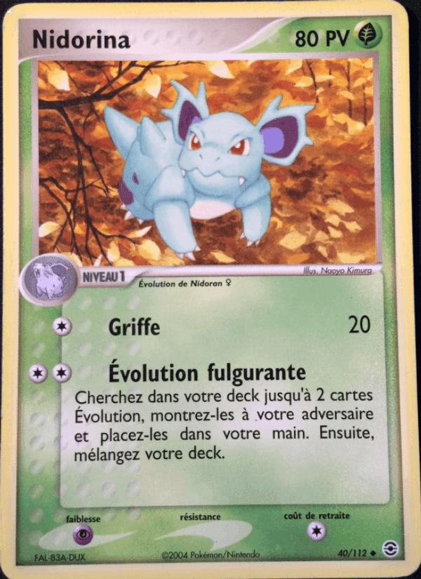 Nidorina, carta 40 de EX Rouge Feu & Vert Feuille