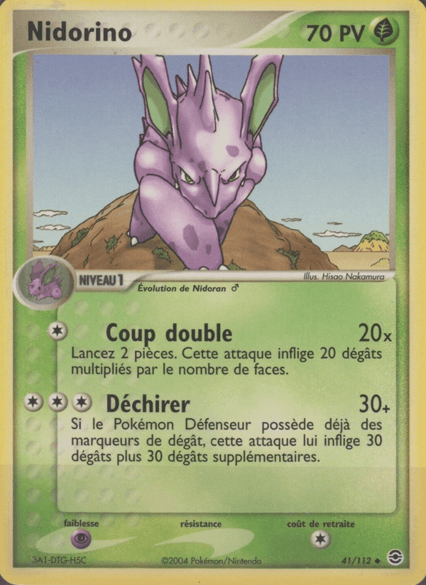 Nidorino, carte 41 de EX Rouge Feu & Vert Feuille