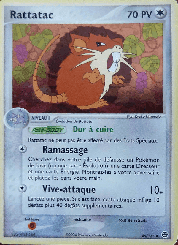 Rattatac, carte 48 de EX Rouge Feu & Vert Feuille