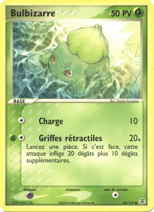 Bulbizarre, carte 55 de EX Rouge Feu & Vert Feuille