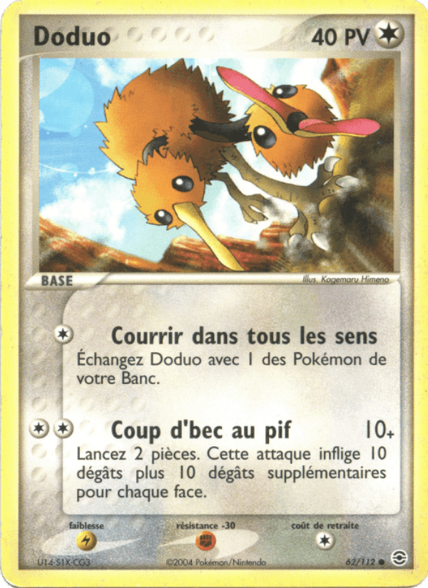 Doduo, carte 62 de EX Rouge Feu & Vert Feuille