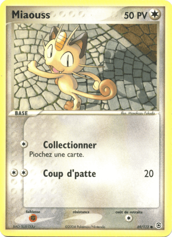 Miaouss, carte 69 de EX Rouge Feu & Vert Feuille
