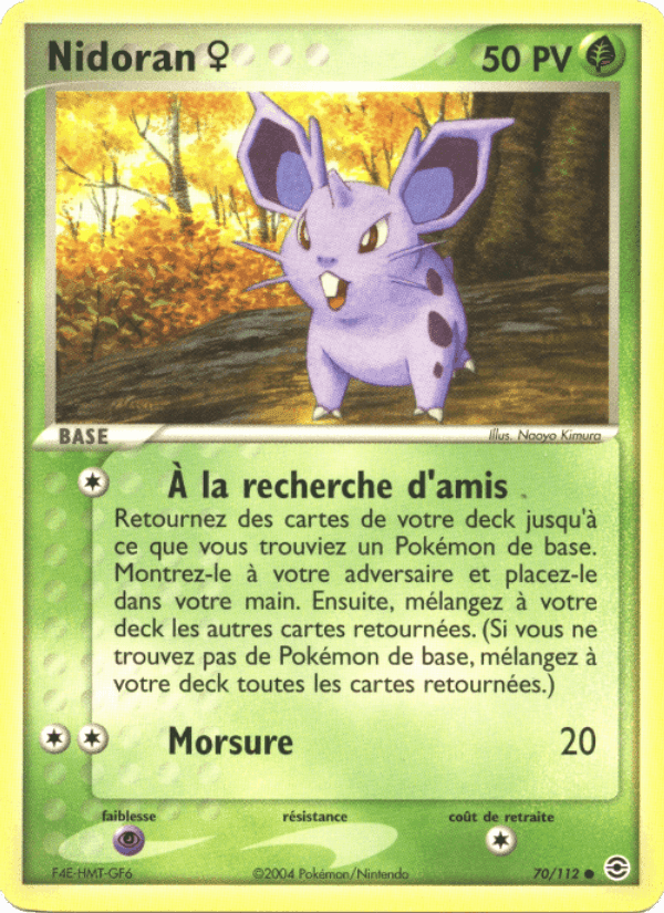 Nidoran ♀, carte 70 de EX Rouge Feu & Vert Feuille