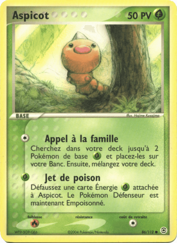Aspicot, carta 86 di EX Rouge Feu & Vert Feuille
