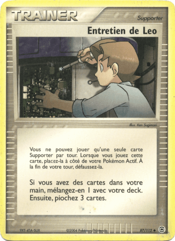 Entretien de Leo, carte 87 de EX Rouge Feu & Vert Feuille