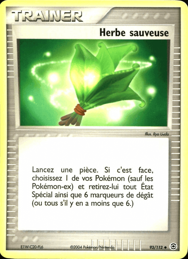 Herbe sauveuse, carte 93 de EX Rouge Feu & Vert Feuille