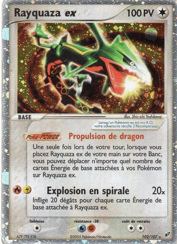 Rayquaza ex, carta 102 de EX Deoxys