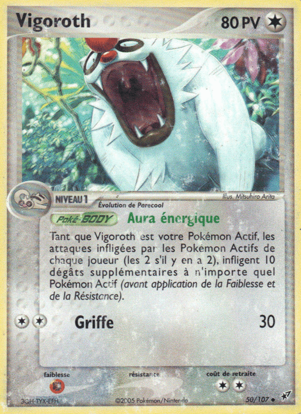 Vigoroth, carte 50 de EX Deoxys