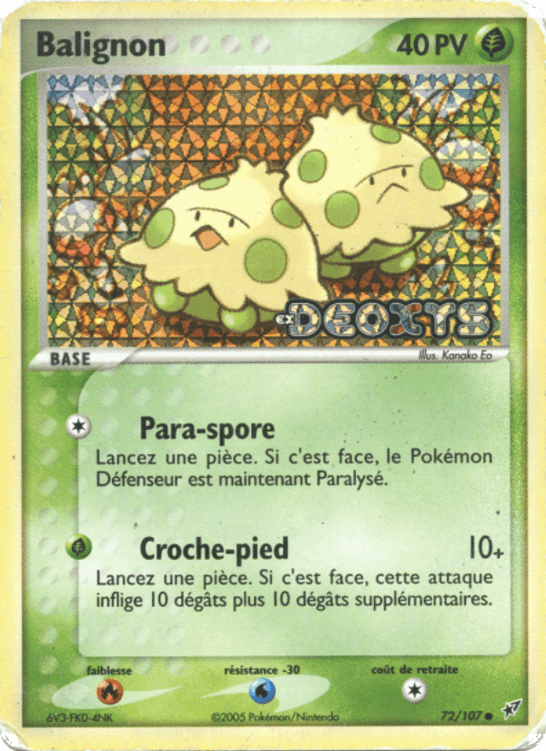 Balignon, carta 72 de EX Deoxys
