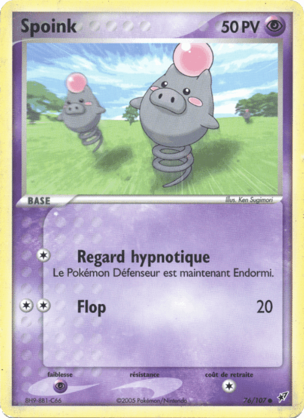 Spoink, card 76 from EX Deoxys