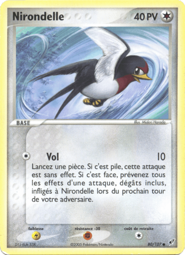 Nirondelle, carte 80 de EX Deoxys
