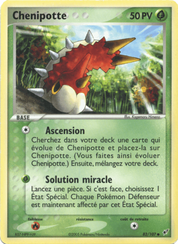 Chenipotte, carte 82 de EX Deoxys
