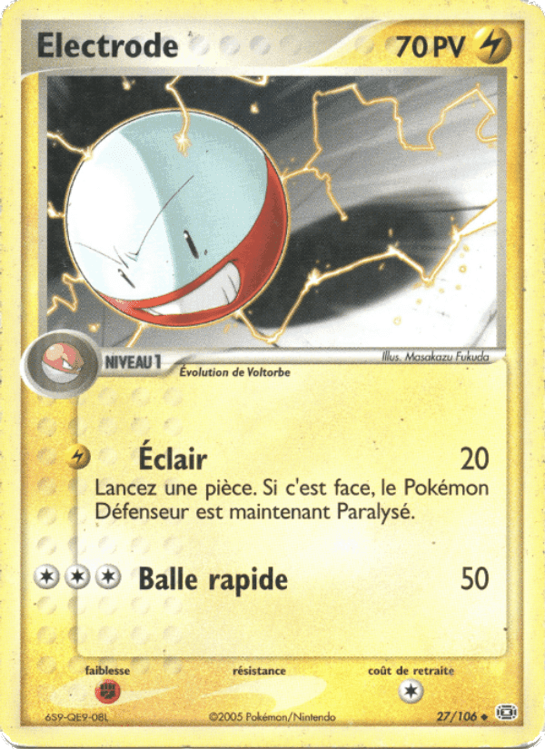 Électrode, carte 27 de EX Émeraude