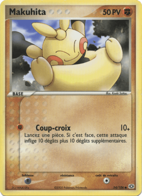 Makuhita, card 54 from EX Émeraude