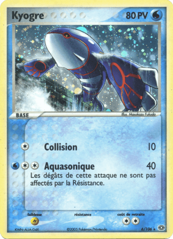 Kyogre, carta 6 di EX Émeraude