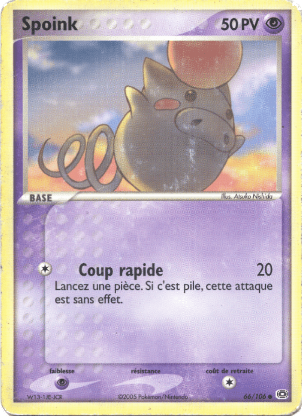 Spoink, card 66 from EX Émeraude