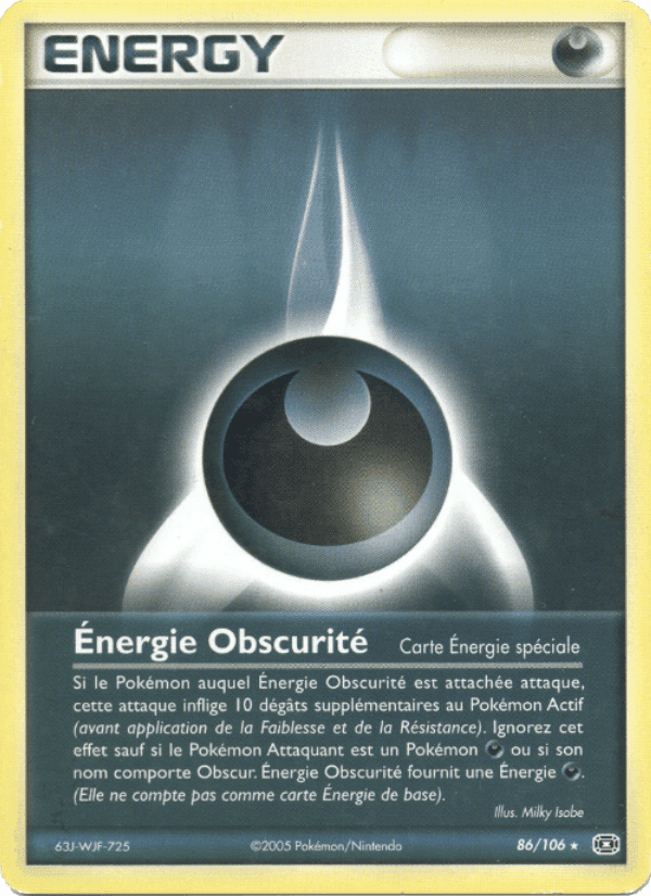 Énergie Obscurité, card 86 from EX Émeraude