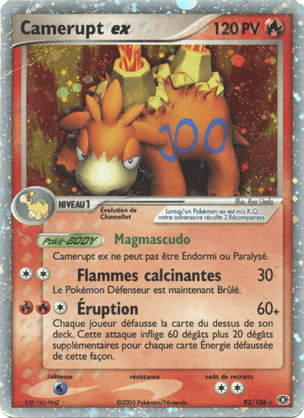 Camerupt ex, carte 92 de EX Émeraude