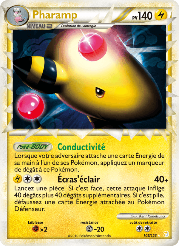 Pharamp, carte 105 de HeartGold SoulSilver