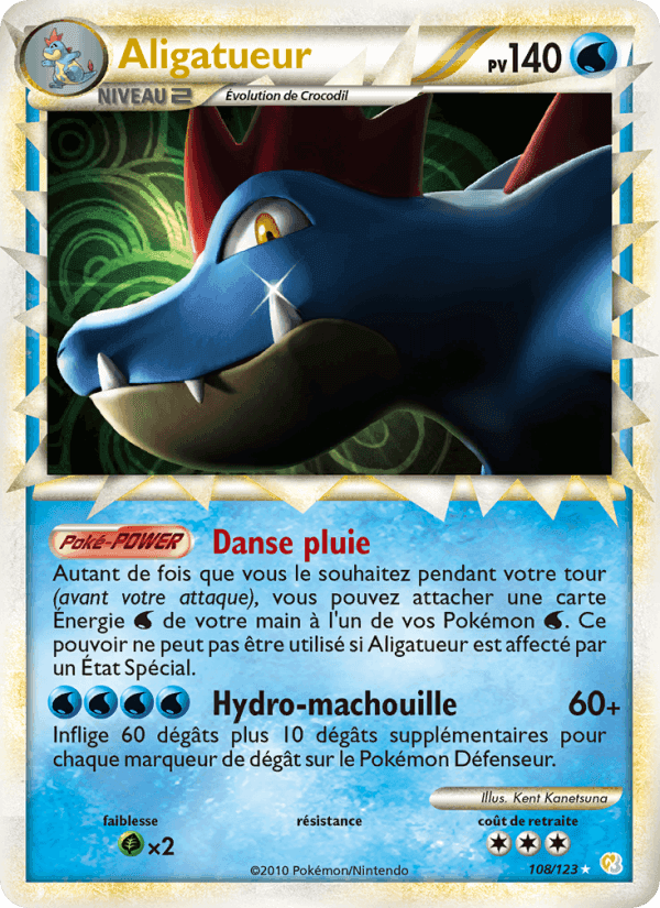 Aligatueur, carte 108 de HeartGold SoulSilver