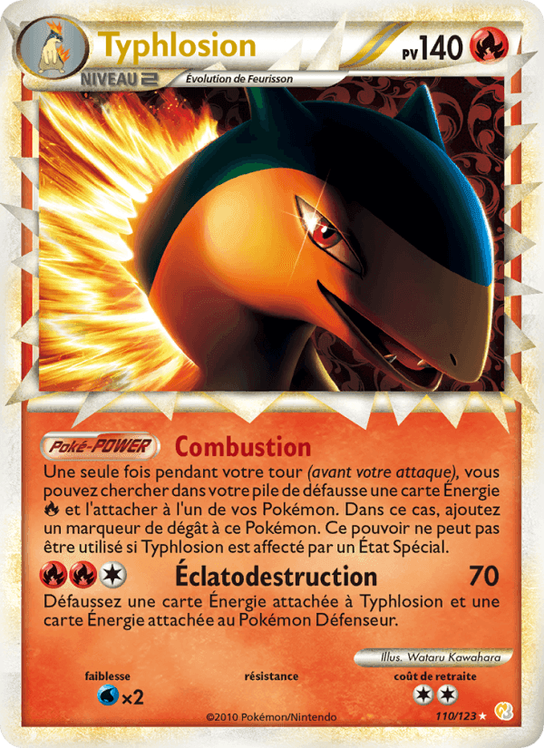 Typhlosion, carta 110 de HeartGold SoulSilver
