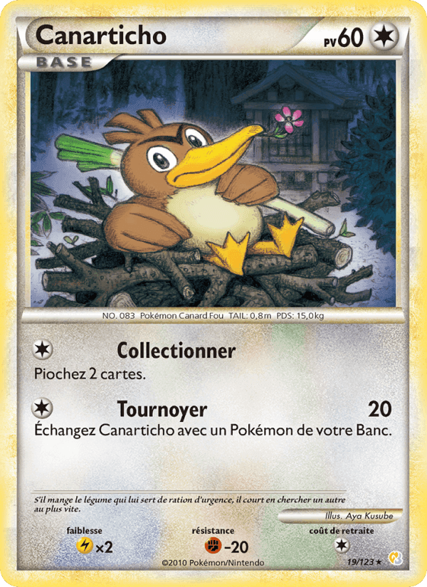Canarticho, carte 19 de HeartGold SoulSilver
