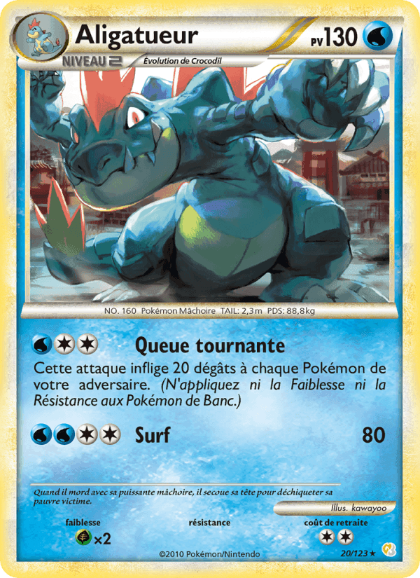 Aligatueur, carte 20 de HeartGold SoulSilver