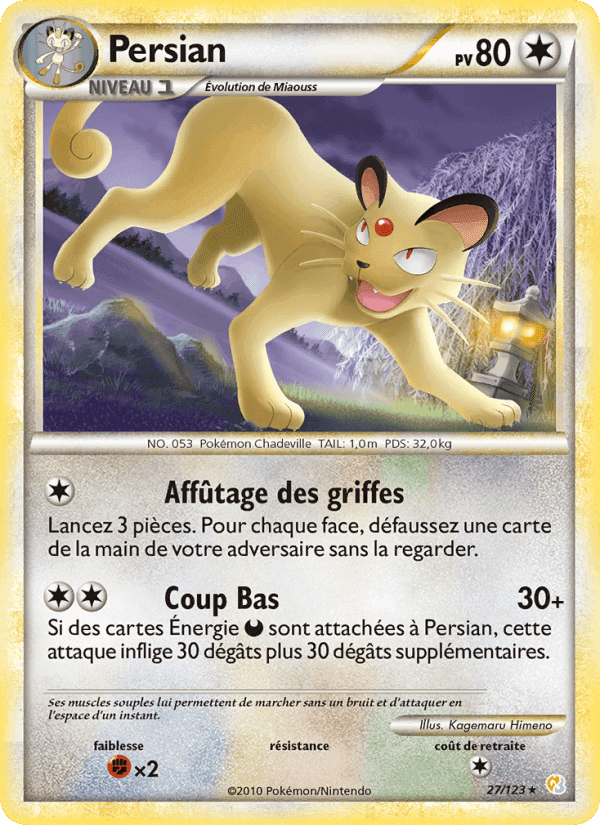 Persian, carte 27 de HeartGold SoulSilver