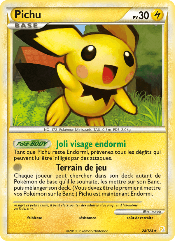 Pichu, carte 28 de HeartGold SoulSilver