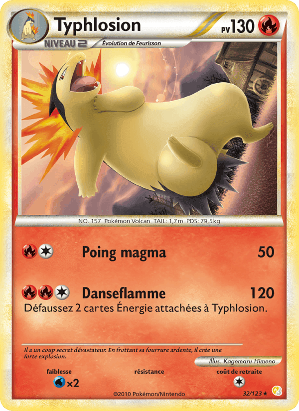 Typhlosion, carte 32 de HeartGold SoulSilver