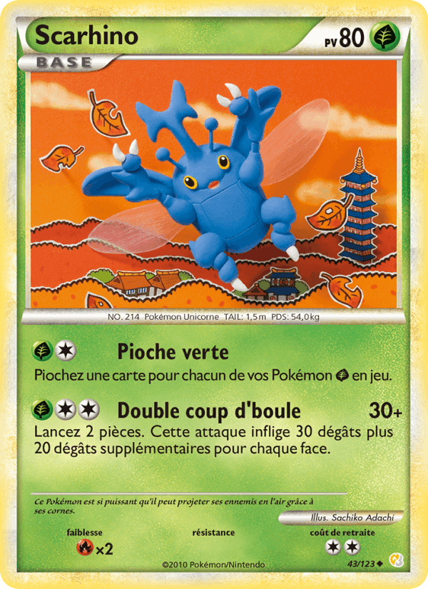 Scarhino, carte 43 de HeartGold SoulSilver