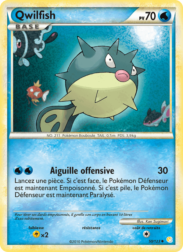 Qwilfish, carte 50 de HeartGold SoulSilver