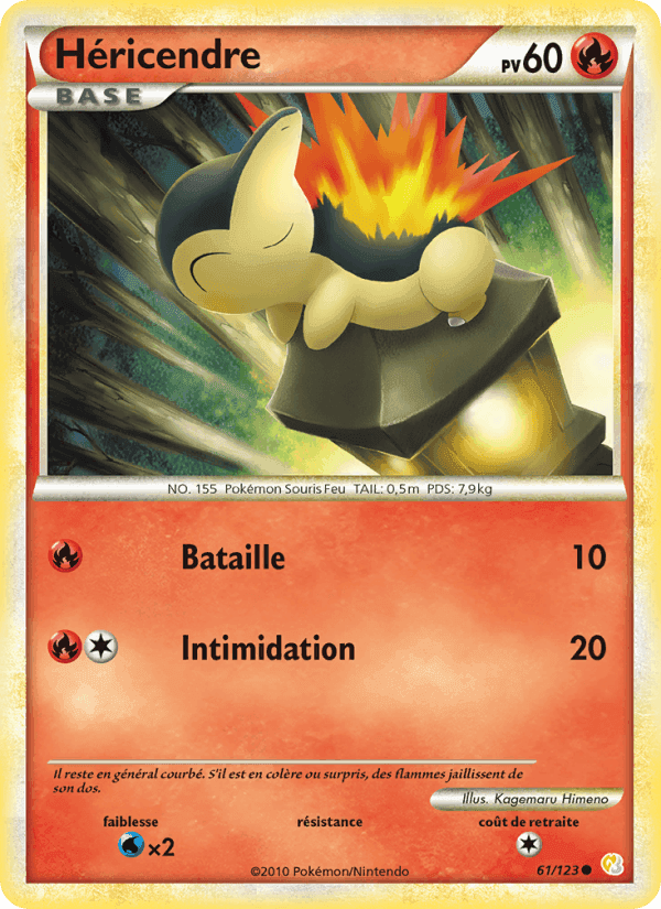 Héricendre, card 61 from HeartGold SoulSilver