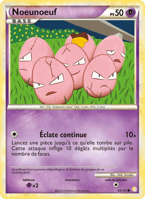 Noeunoeuf, carte 63 de HeartGold SoulSilver