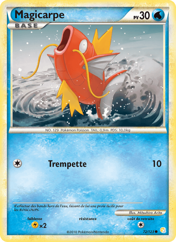 Magicarpe, carte 72 de HeartGold SoulSilver