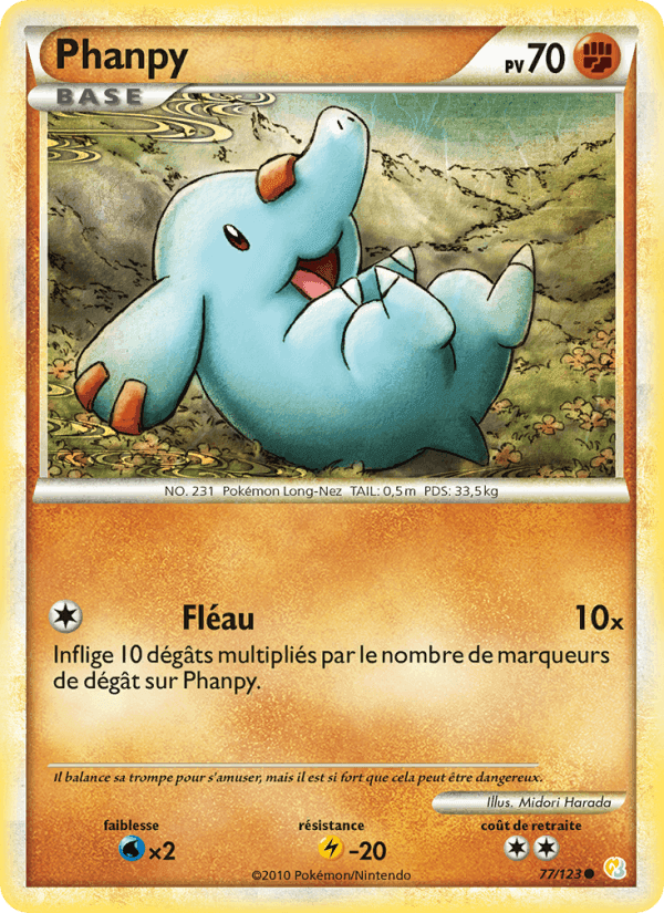 Phanpy, carte 77 de HeartGold SoulSilver